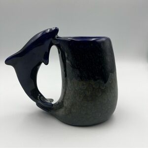Unique Dolphin Handle Ceramic Mug